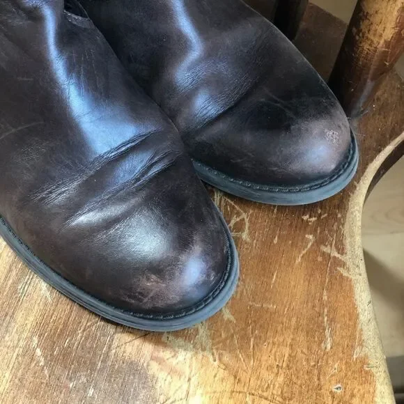 Vince Camuto Leather Riding Boot with Gold Accents - Picture 5 of 7